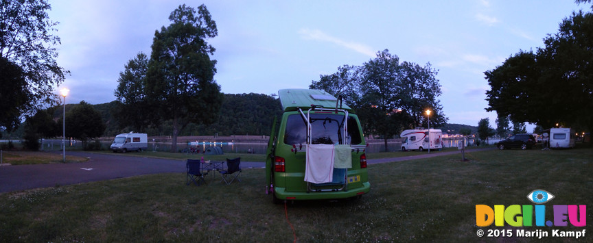 FZ016196-01 Campervan in Koblenz at dusk